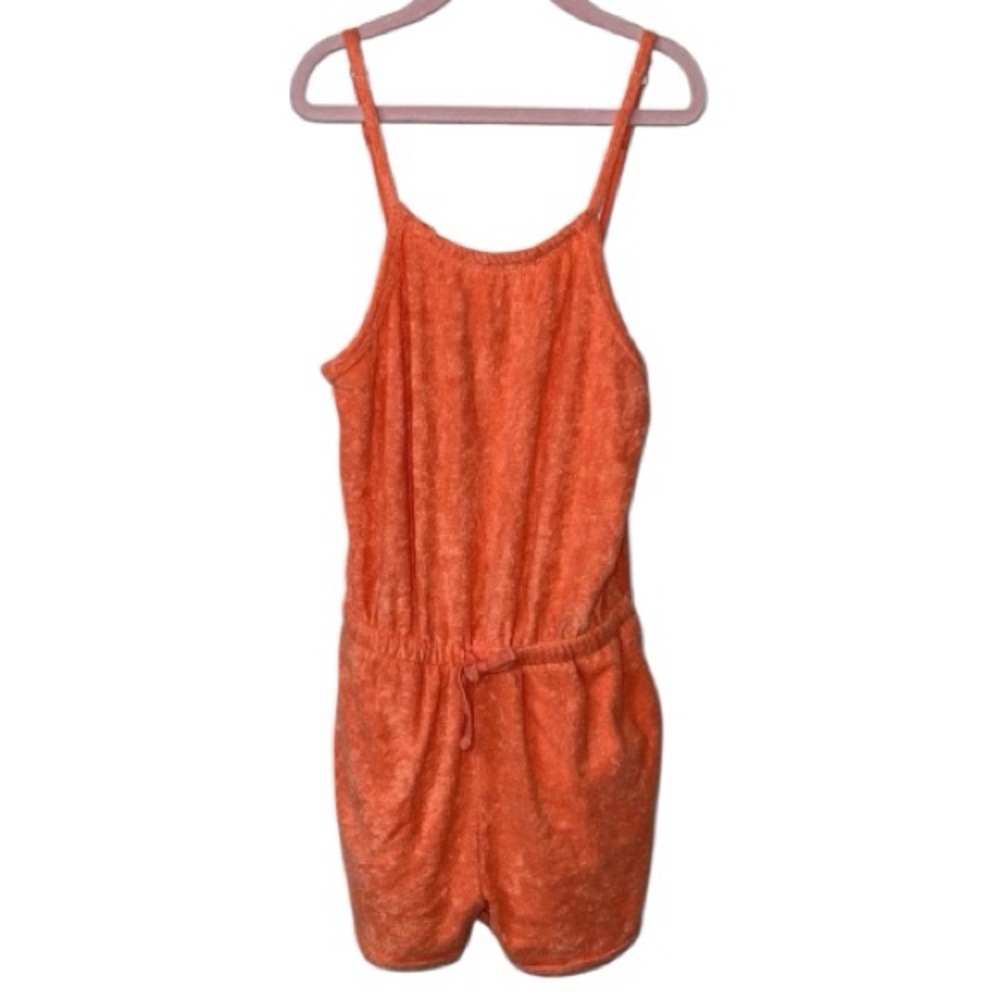 Abercrombie And Fitch French Terry Romper In Orange Size 9/10